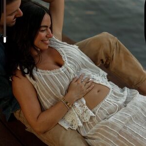 SEARCHING FOR THIS DOEN White and Cream Maxi SKIRT AND TOP